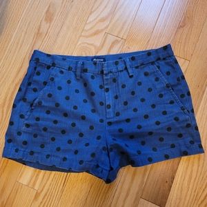 🌷3/$15🌷  Madewell Polkadot Shorts Size 0 Black Blue